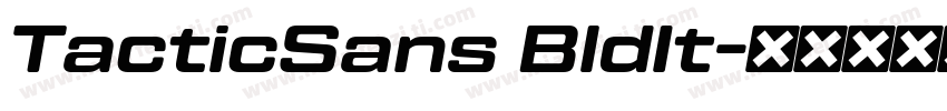 TacticSans BldIt字体转换
